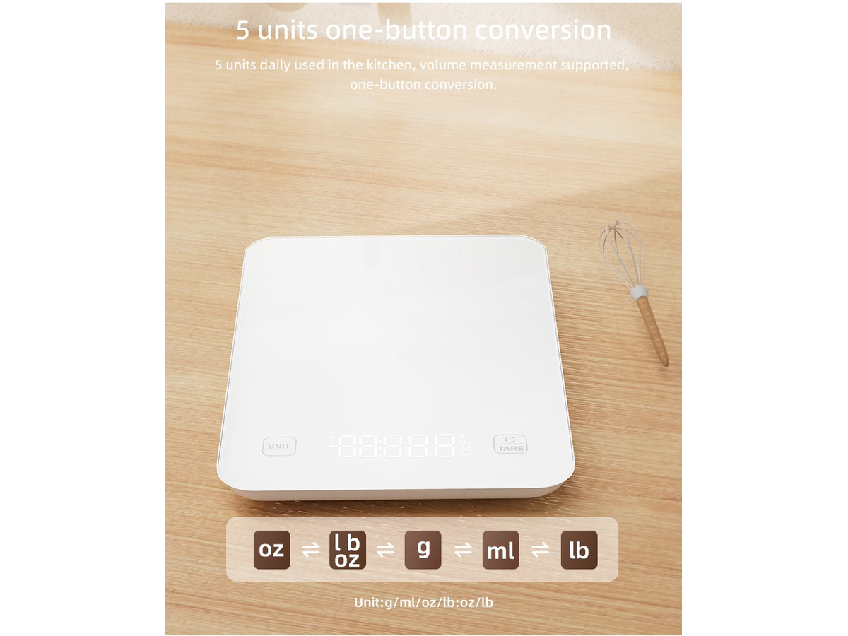 Digital Kitchen Scale 10KG Bluetooth Food Scale with LED Display