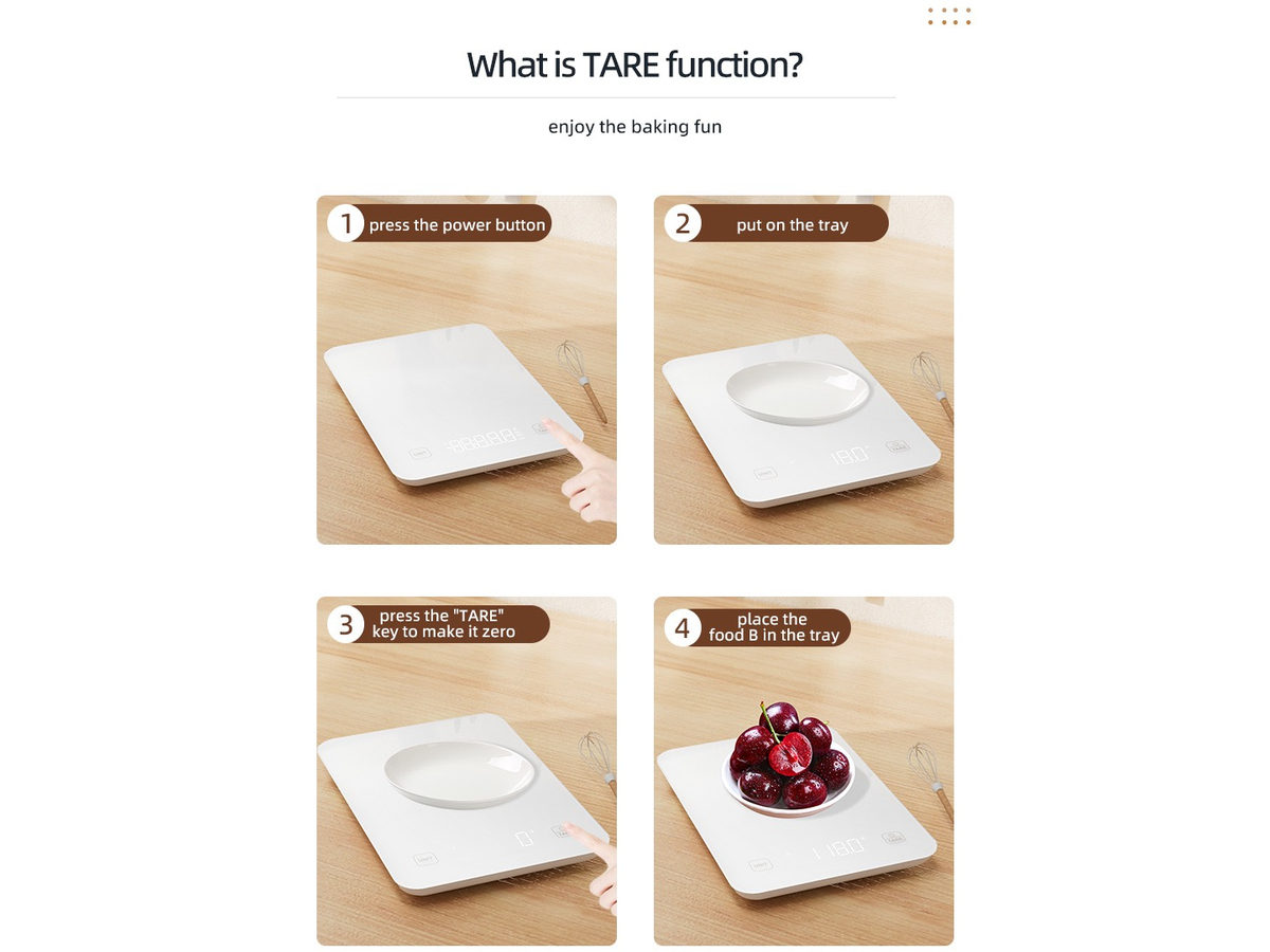 Digital Kitchen Scale 10KG Bluetooth Food Scale with LED Display