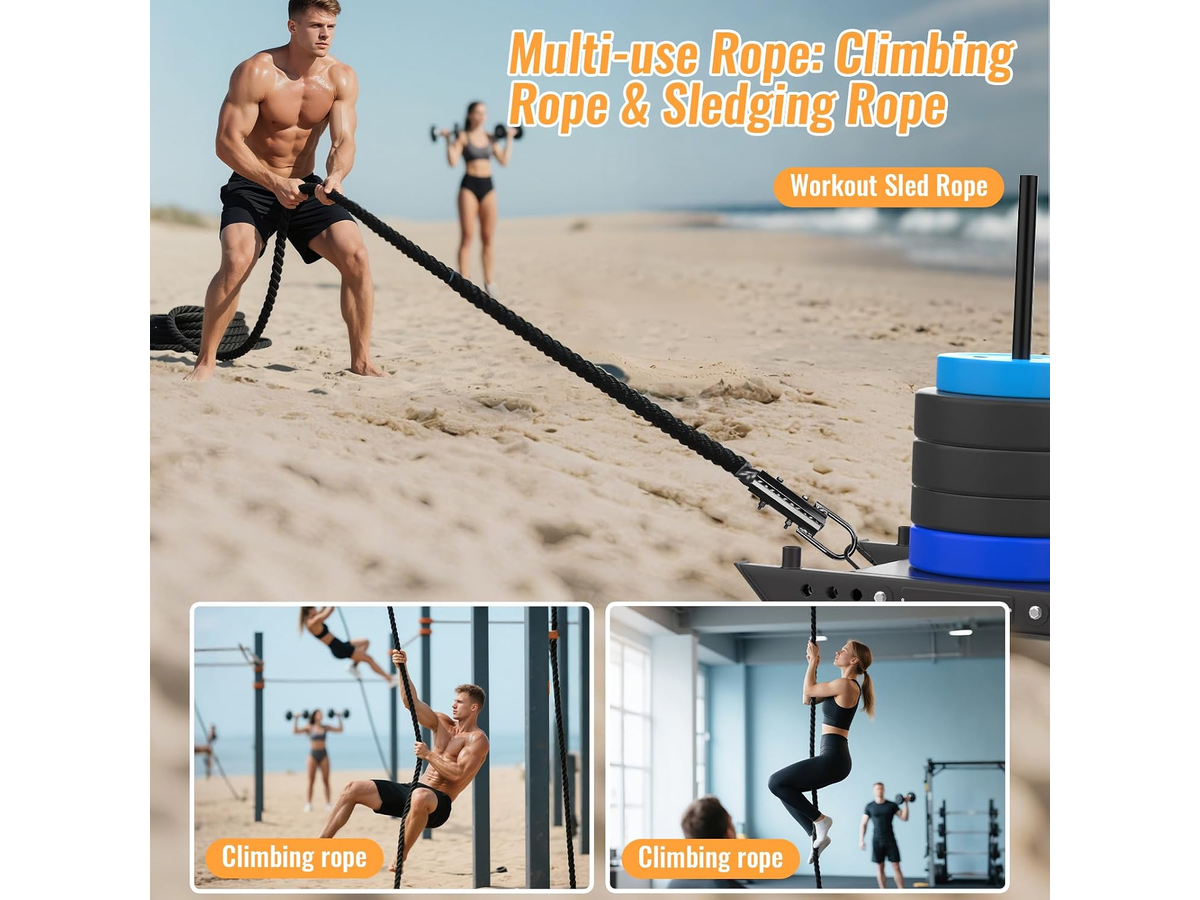 Heavy Duty Training Rope with Carabiner for Fitness and Strength Training
