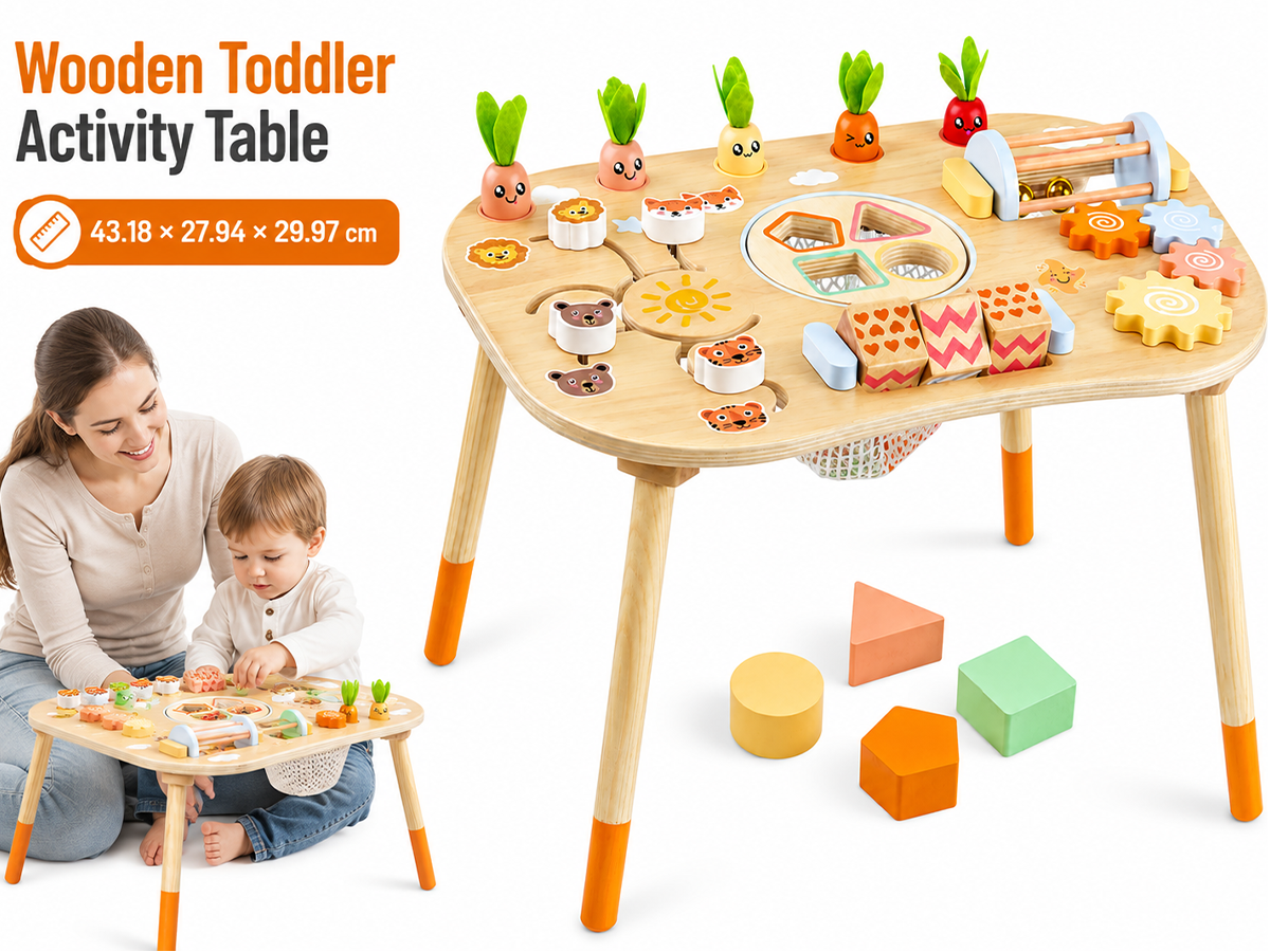 Montessori Activity Table with Shape Sorter