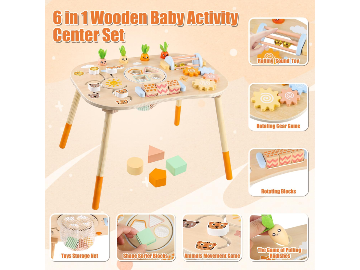 Montessori Activity Table with Shape Sorter