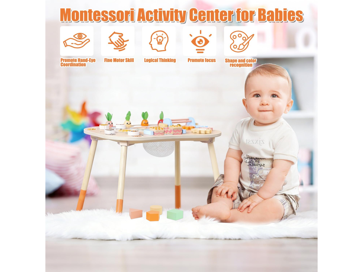 Montessori Activity Table with Shape Sorter