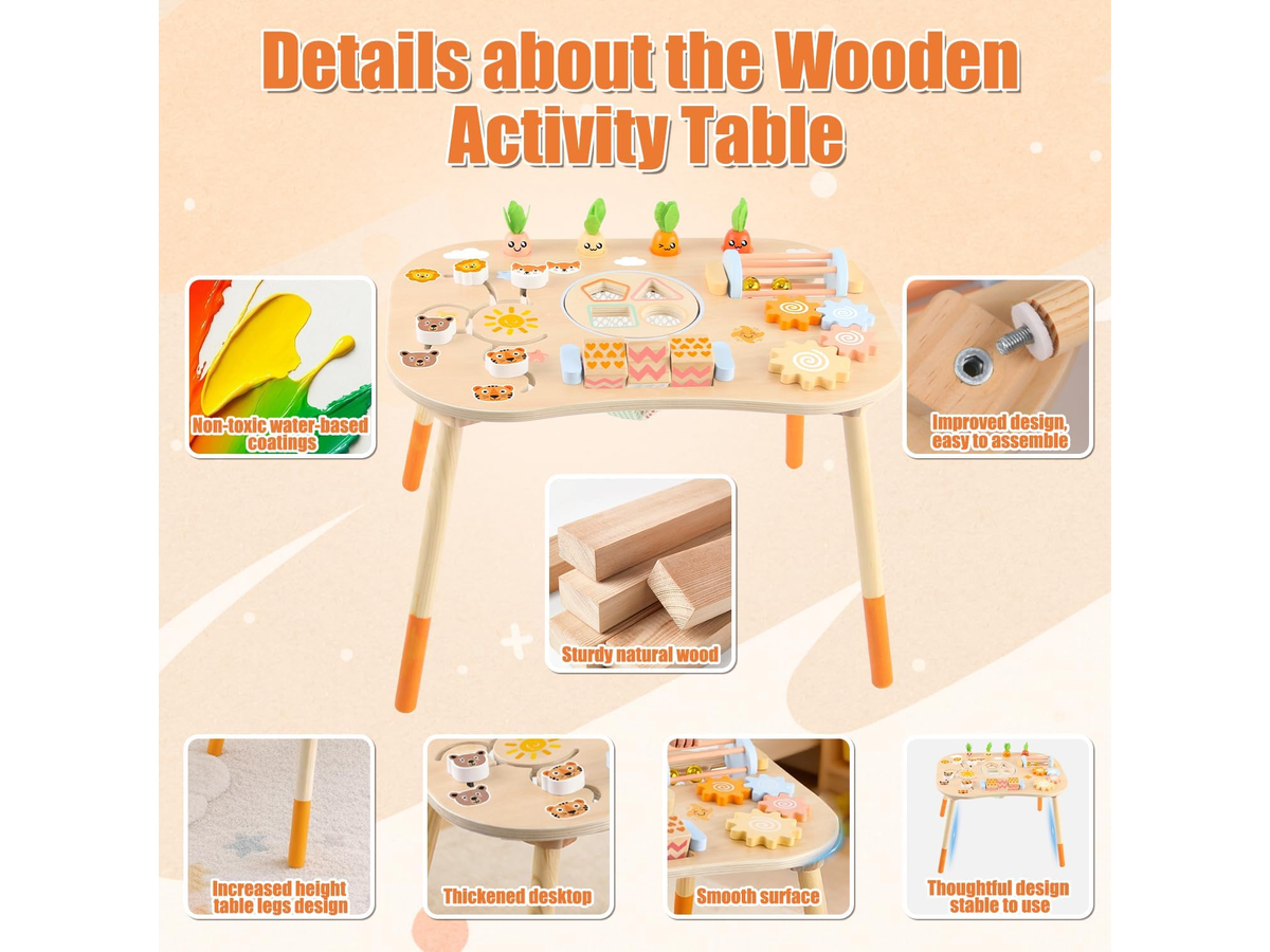 Montessori Activity Table with Shape Sorter