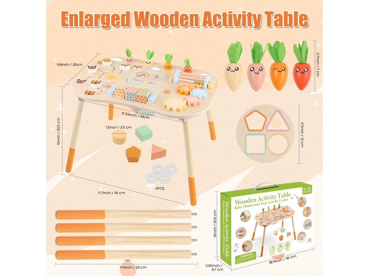 Montessori Activity Table with Shape Sorter