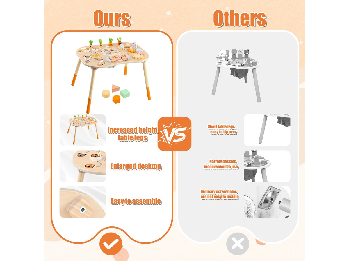 Montessori Activity Table with Shape Sorter
