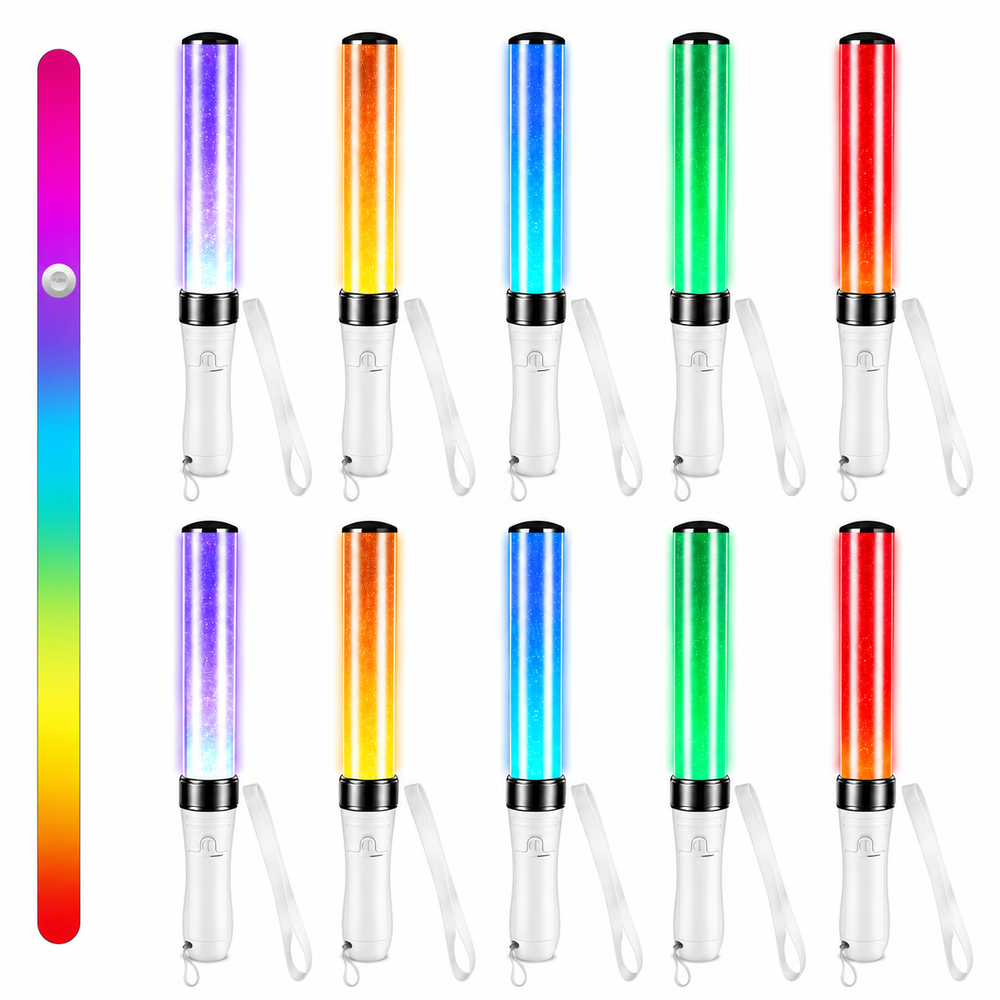 LED Light Stick 15 Color RGB Concert Glow Stick with Color Changing Modes