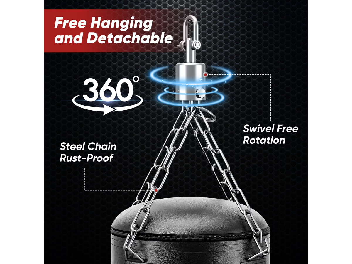 Hanging Boxing Bag Kit 4FT Punching Bag Set with Gloves and Training Accessories