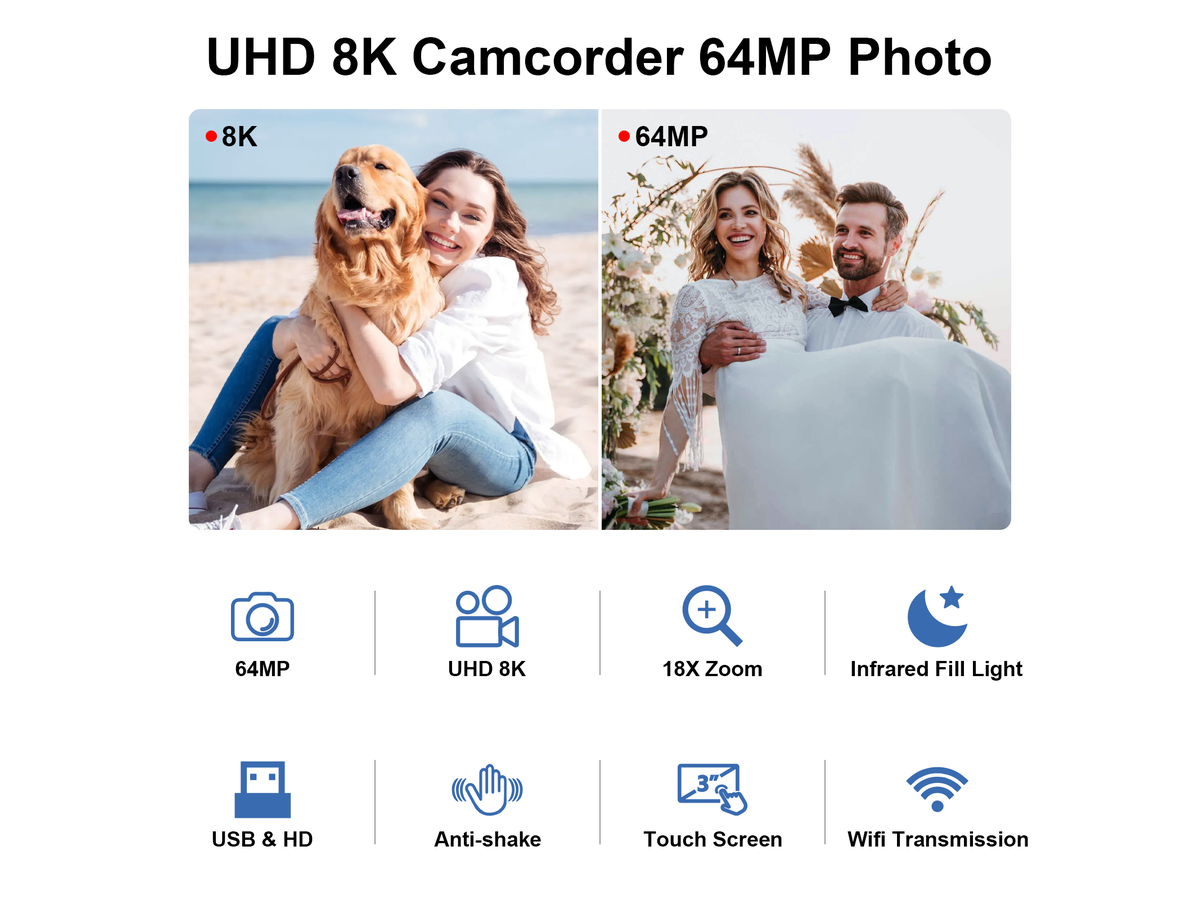 8K Camcorder Video Camera