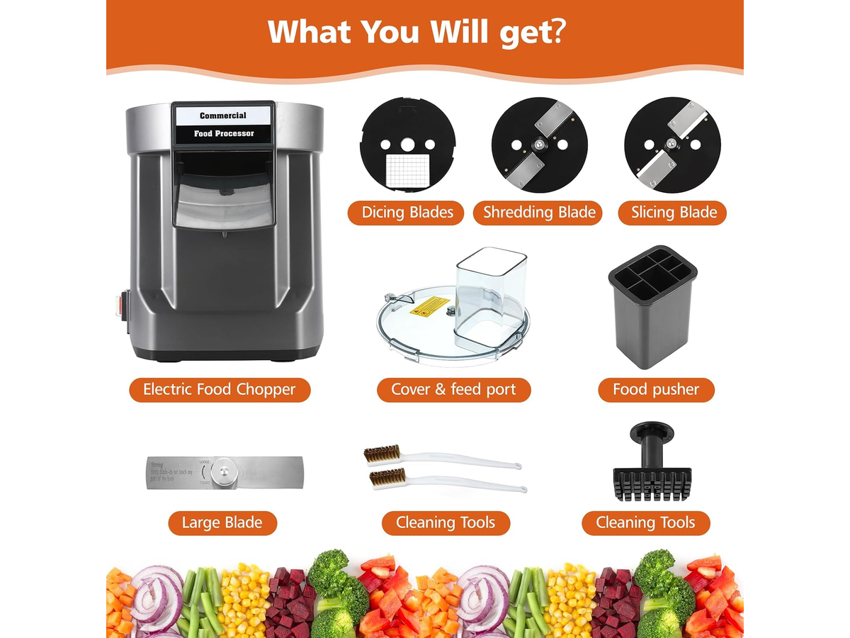 Electric Vegetable Chopper 3 in 1 Multifunction Vegetable Cutter Slicer
