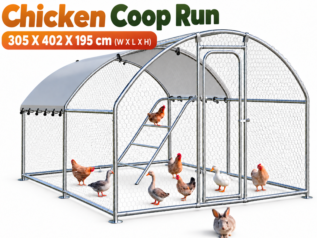 Large Chicken Coop Run 305 X 402 X 195 CM