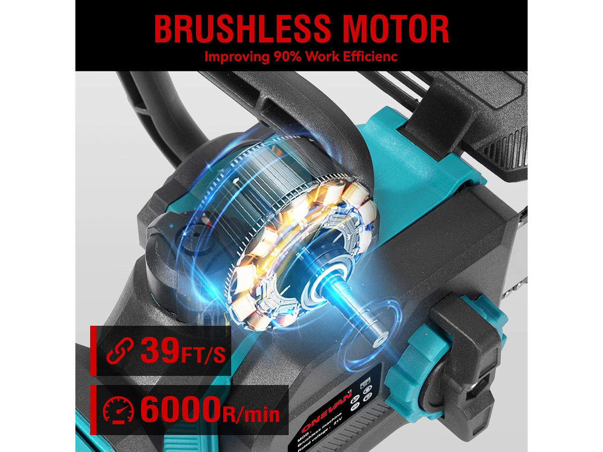 Cordless Chainsaw 12 Inch Brushless Telescopic Pruning Saw