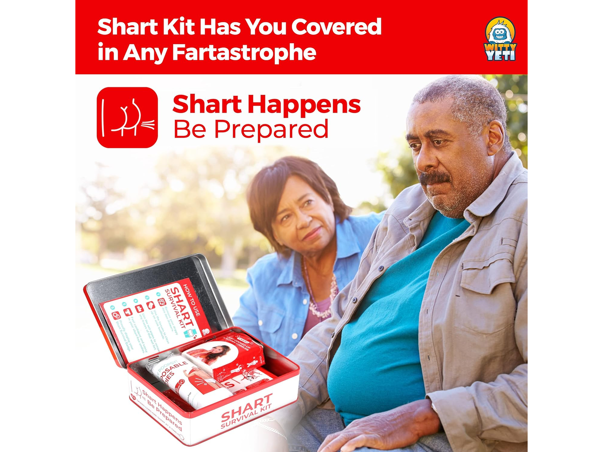 Funny Shart Survival Kit By Emergency Gag Gift with Wipes Tissues