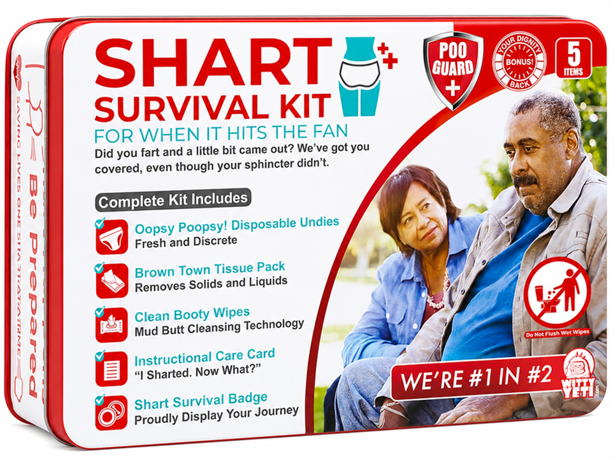 Funny Shart Survival Kit By Emergency Gag Gift with Wipes Tissues