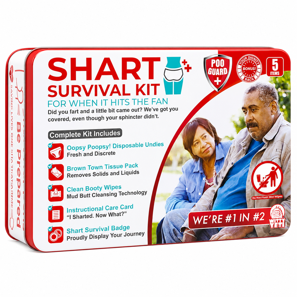 Funny Shart Survival Kit By Emergency Gag Gift with Wipes Tissues