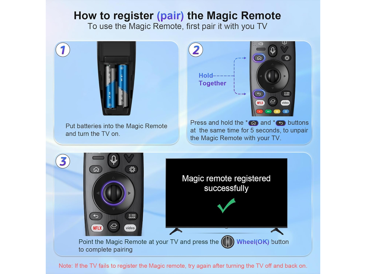 LG TV Magic Remote Voice Pointer Wheel Replacement MR20GA