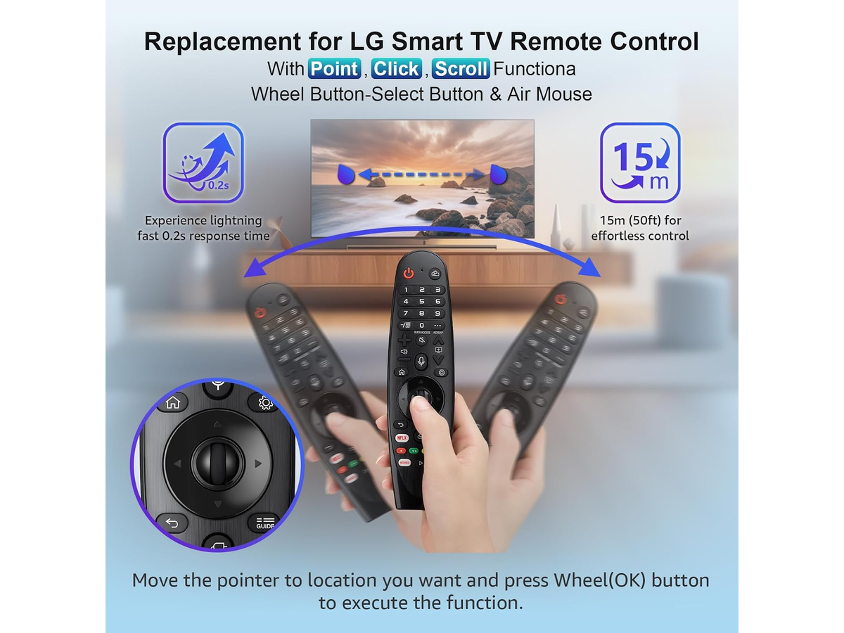 LG TV Magic Remote Voice Pointer Wheel Replacement MR20GA