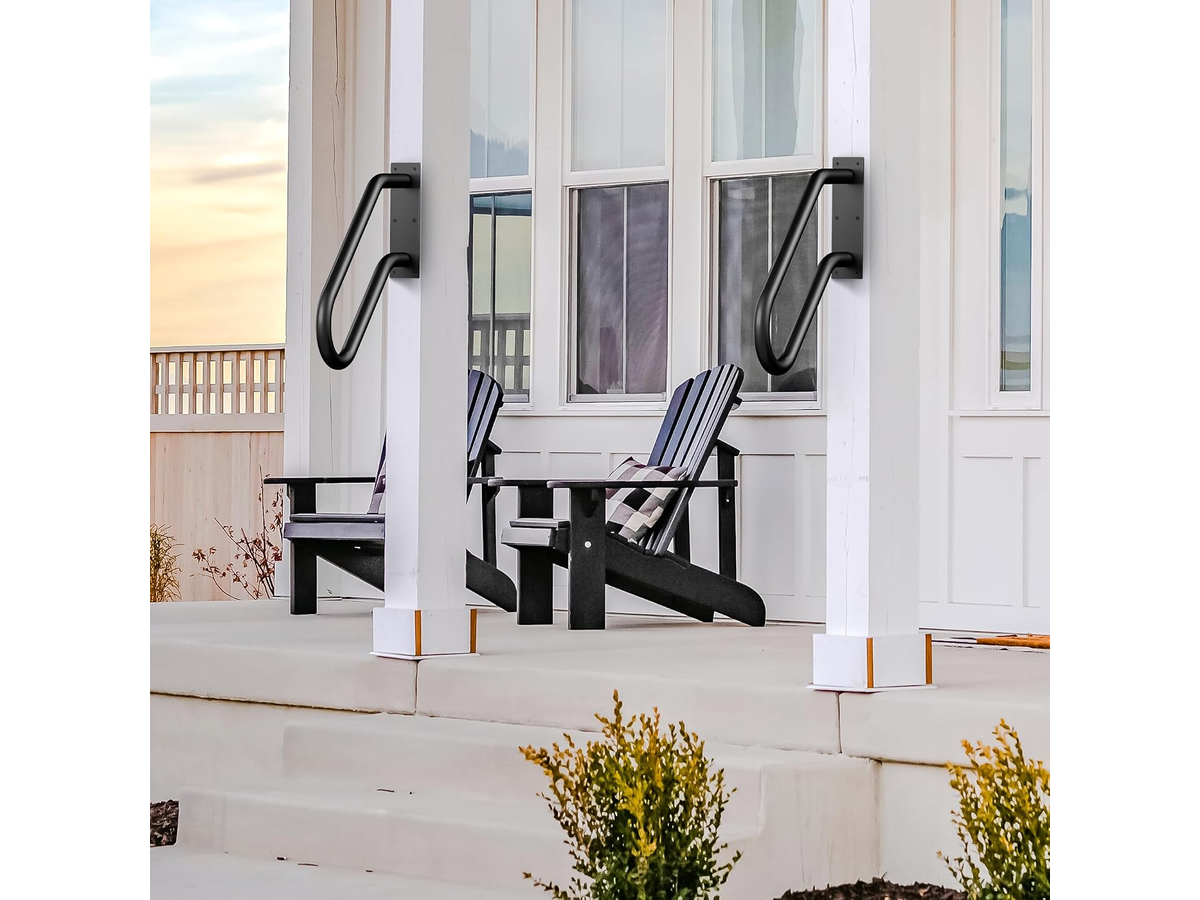 Wall Mount Handrail for Outdoor Steps U Shaped Stair Safety Grab Bar