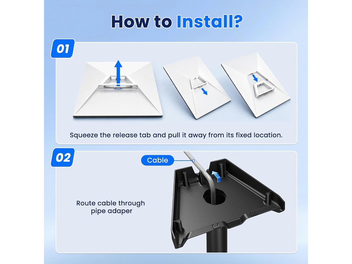 Starlink Gen 3 Mount 360 Degree Adjustable Wall Roof Eave Mount for Starlink V3 4 4X