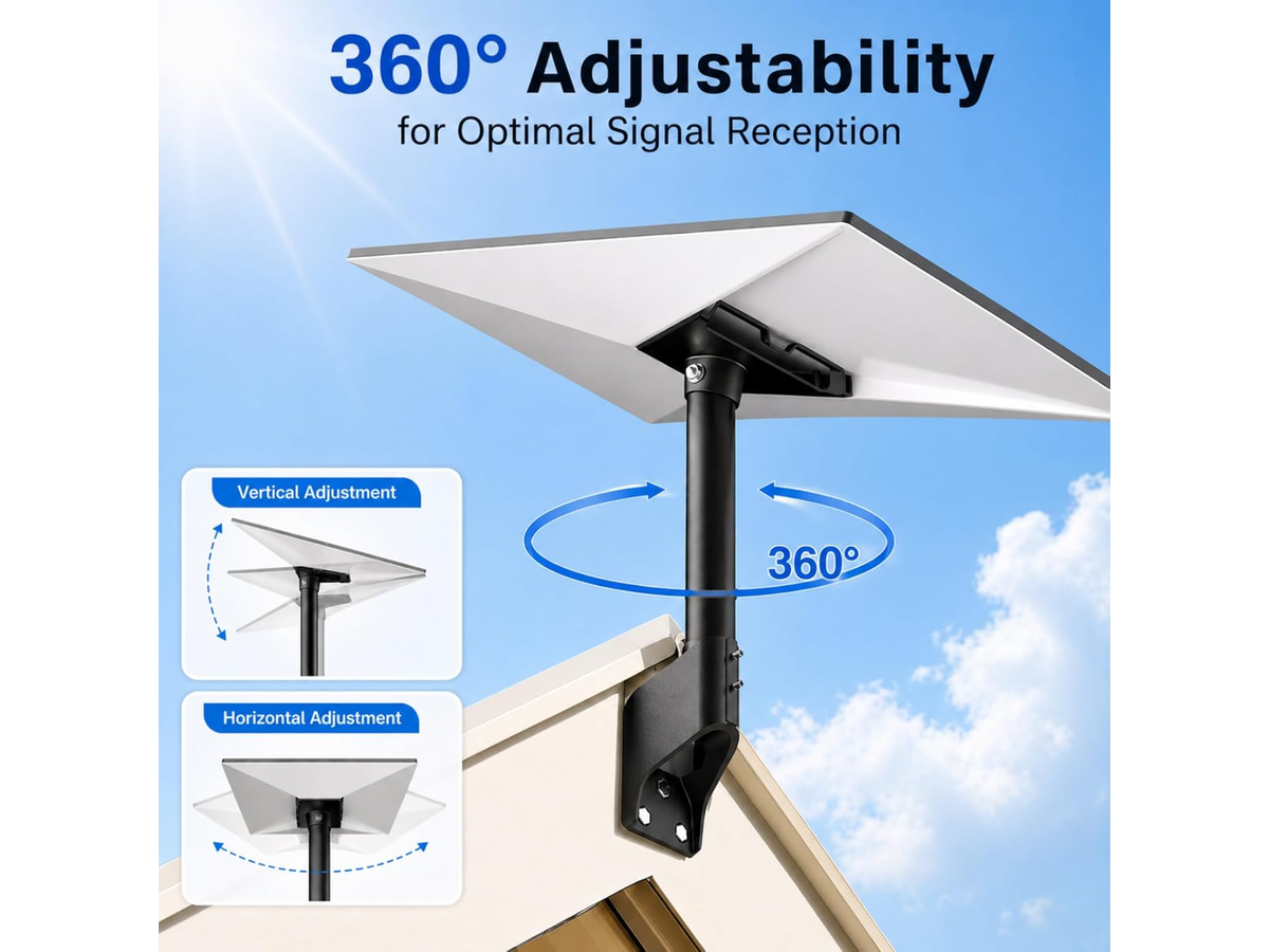 Starlink Gen 3 Mount 360 Degree Adjustable Wall Roof Eave Mount for Starlink V3 4 4X