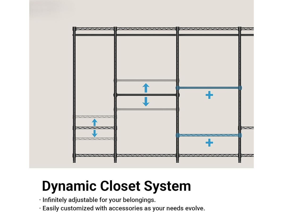Metal Wardrobe Clothes Rack Clothes Organizer