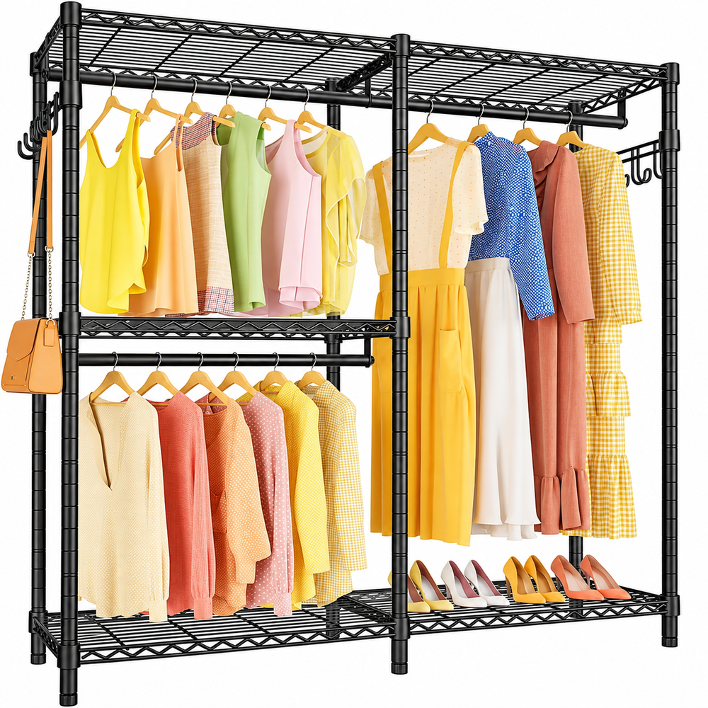 Metal Wardrobe Clothes Rack Clothes Organizer