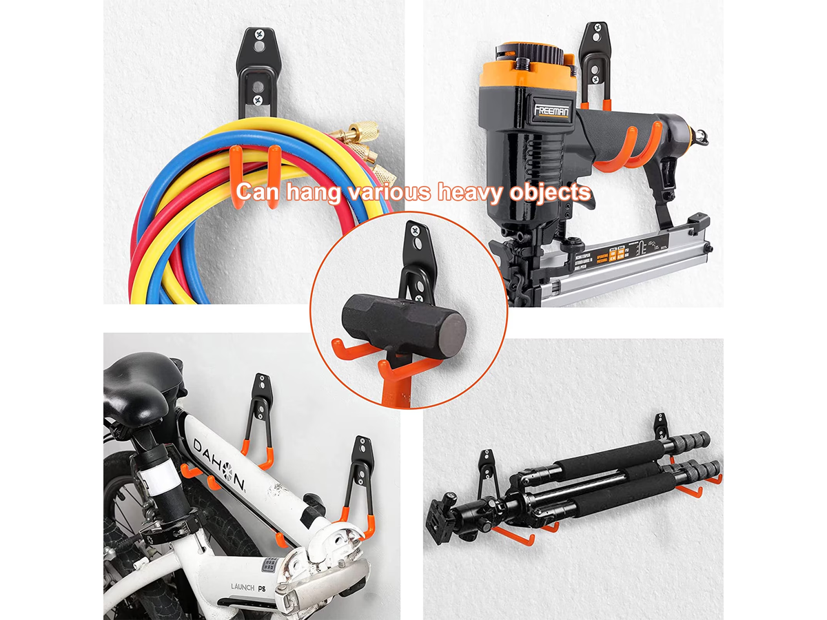 Garage Storage Hooks 16 Pack Heavy Duty Steel Wall Mount Tool Organizer