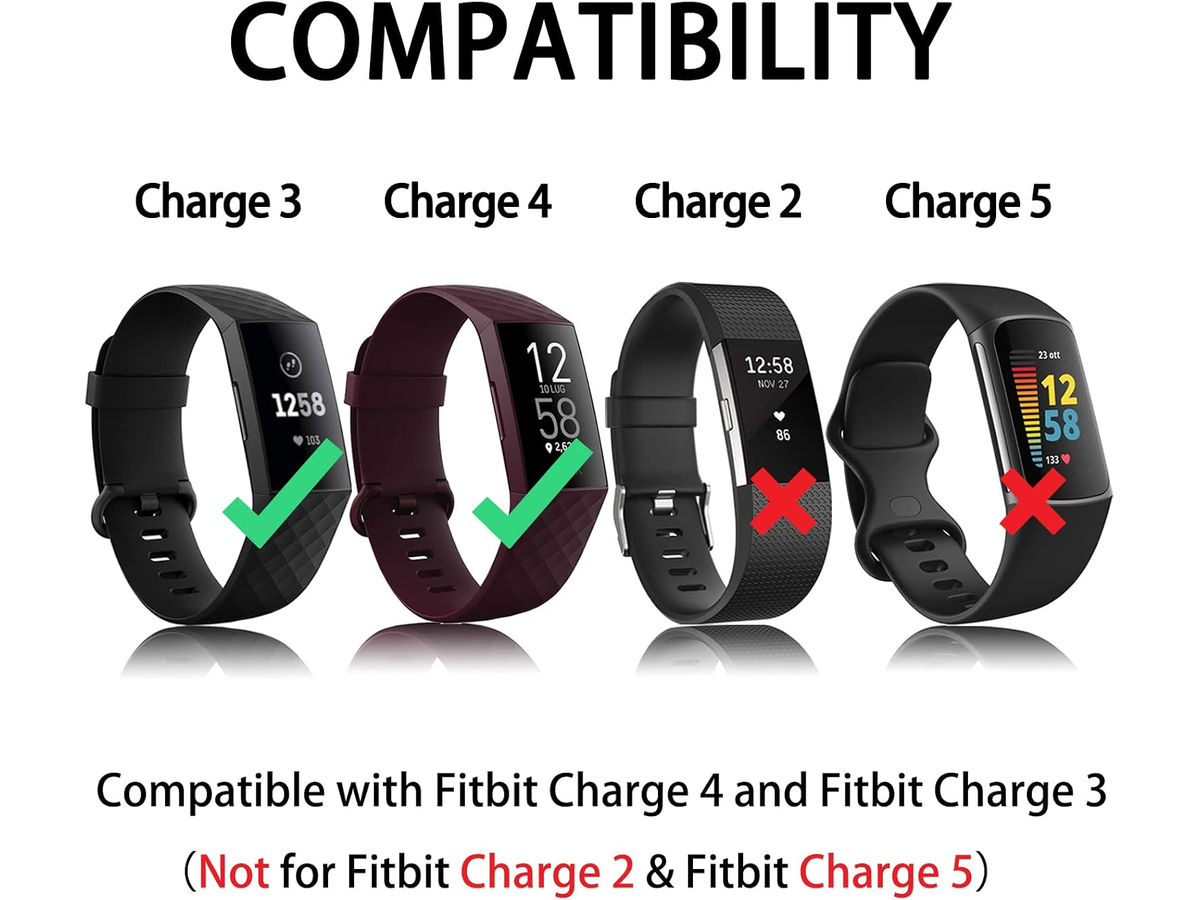 USB Charging Cable for Fitbit Charge 3 and Charge 4