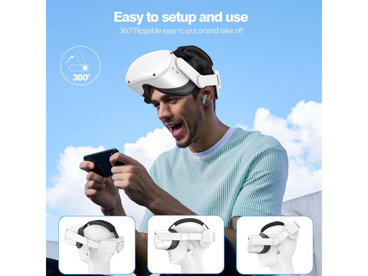 Meta Quest 2 Head Strap Adjustable Elite Replacement VR Head Support