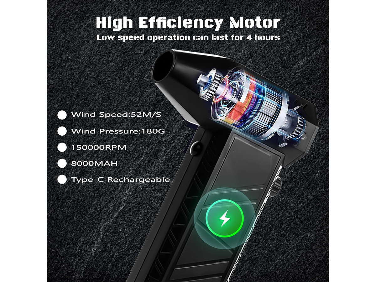 Cordless Electric Air Duster Turbo Blower Rechargeable