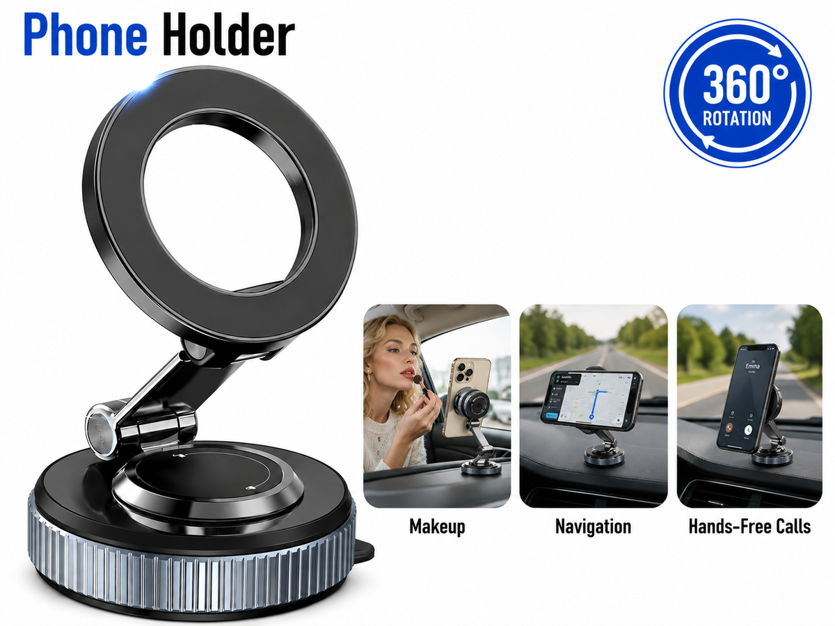 MagSafe Car Phone Holder 360 Degree Adjustable Aluminium Alloy Mag Mount