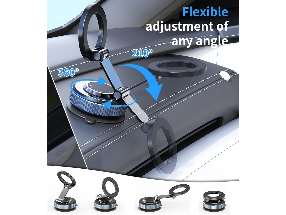 MagSafe Car Phone Holder 360 Degree Adjustable Aluminium Alloy Mag Mount