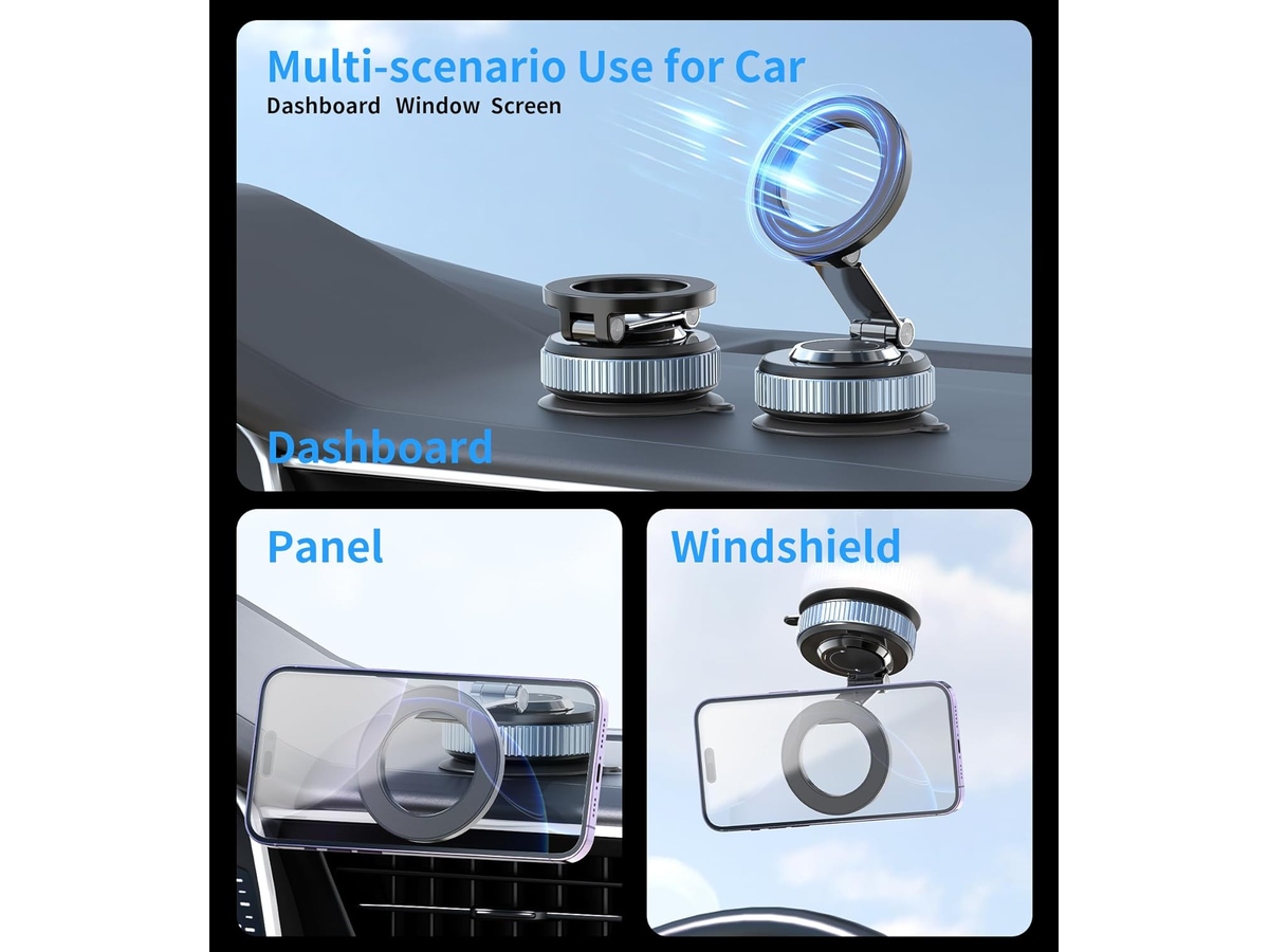 MagSafe Car Phone Holder 360 Degree Adjustable Aluminium Alloy Mag Mount