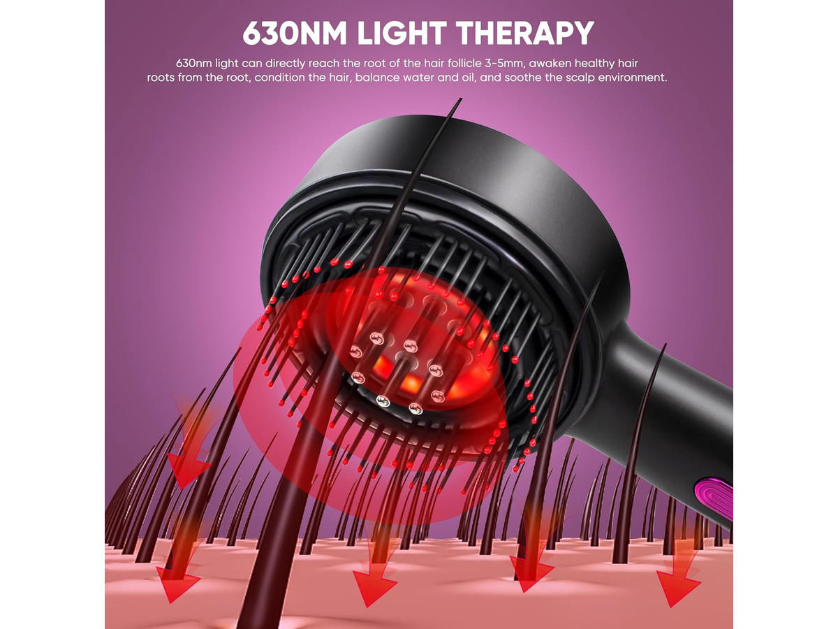 2 In 1 Scalp Massager Hair Oil Applicator Electric Massage Brush with Oil Dispenser