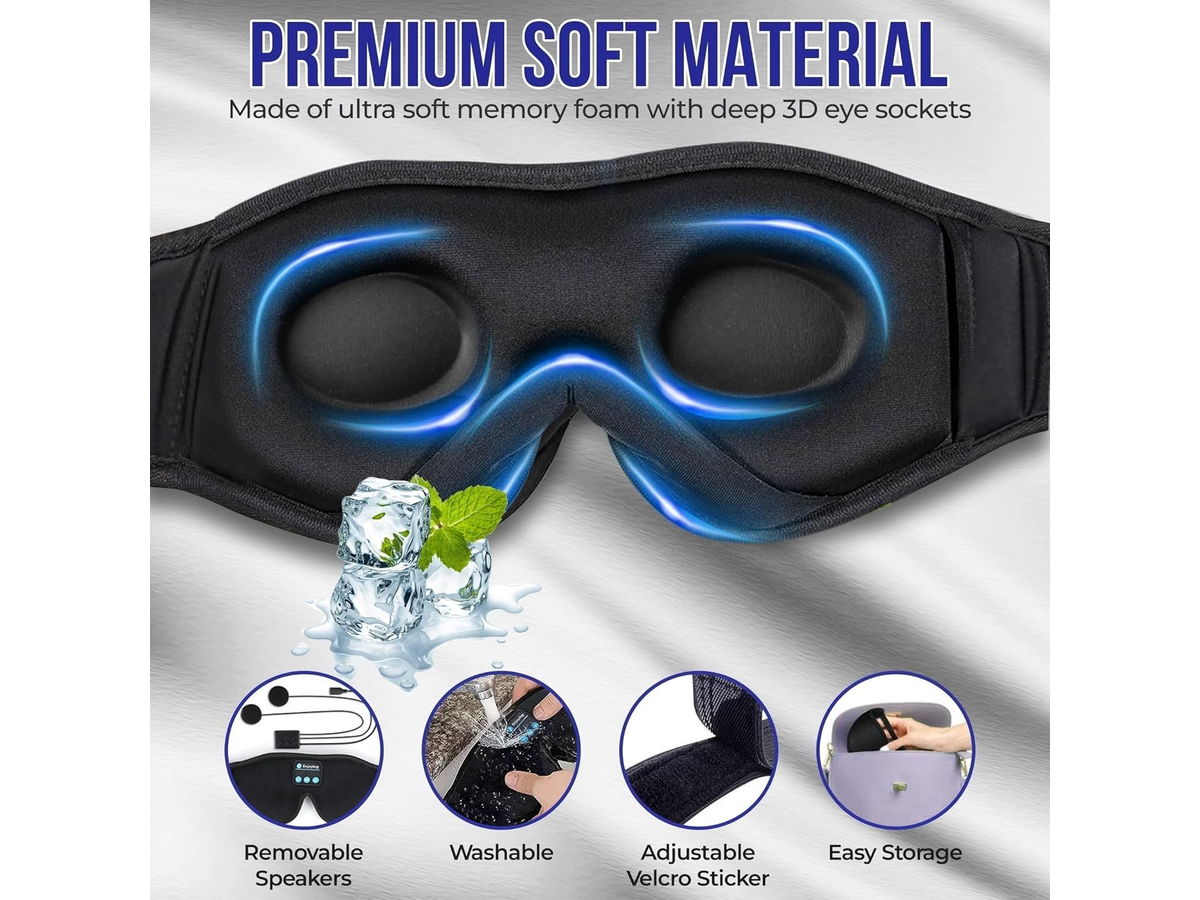 Sleep Eye Mask Bluetooth Headphone 3D Wireless Sleeping Headphones