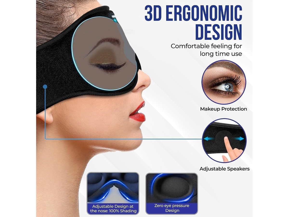 Sleep Eye Mask Bluetooth Headphone 3D Wireless Sleeping Headphones