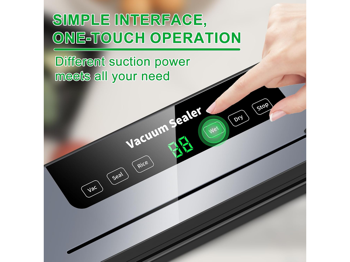 Vacuum Food Sealer Machine 7 Mode Dual Pump Automatic Sealer with Cutter and Bag Storage