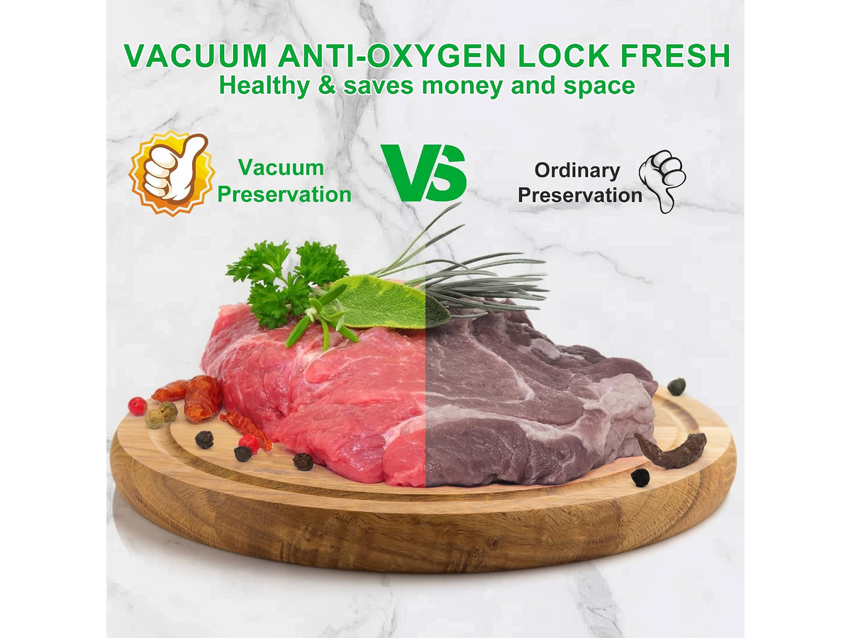 Vacuum Food Sealer Machine 7 Mode Dual Pump Automatic Sealer with Cutter and Bag Storage