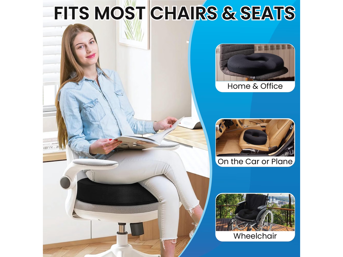 Memory Foam Donut Seat Cushion Pillow