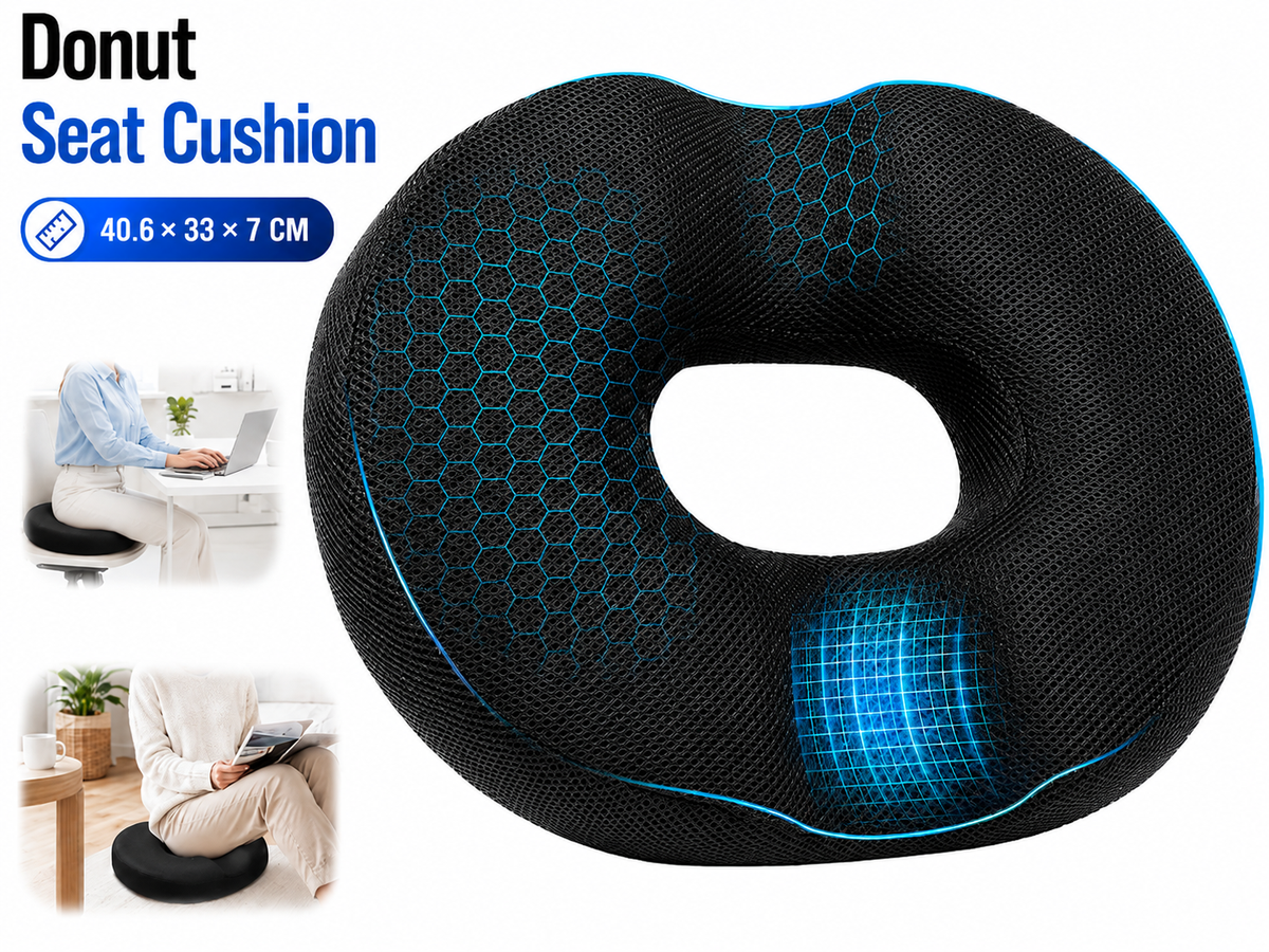 Memory Foam Donut Seat Cushion Pillow