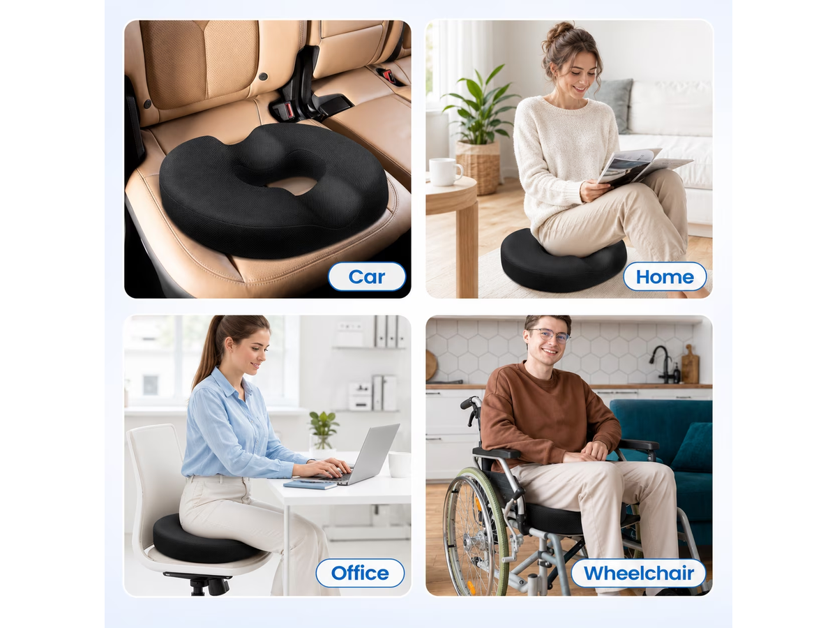 Memory Foam Donut Seat Cushion Pillow