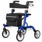 Rollator Walker with Seat Foldable Aluminum Walking Frame