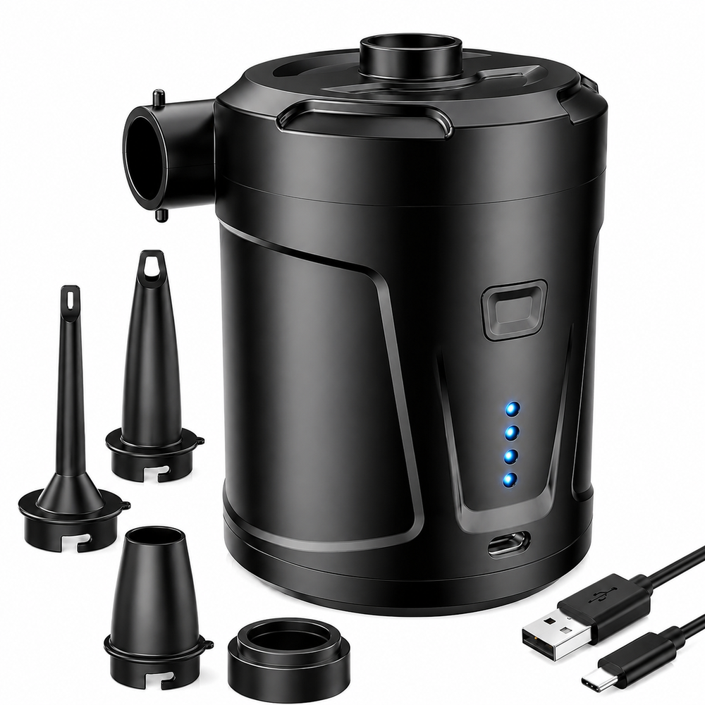 Portable Electric Air Pump 5200mAh Rechargeable Cordless Inflator Deflator