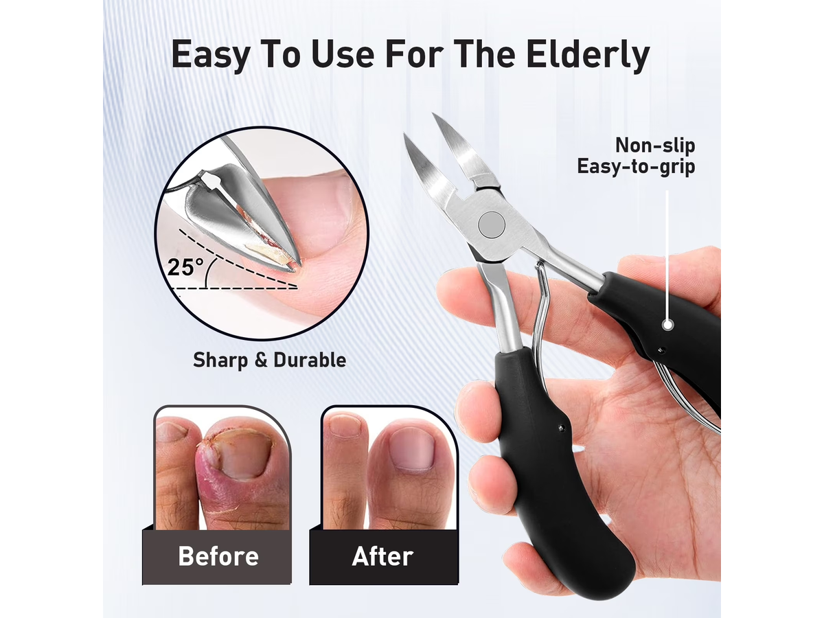 Professional Toenail Clippers Set Stainless Steel Pedicure Tools for Thick and Ingrown Nails