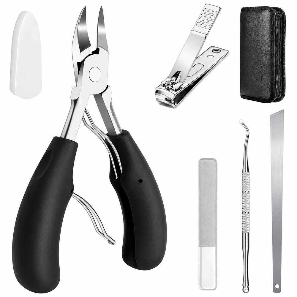 Professional Toenail Clippers Set Stainless Steel Pedicure Tools for Thick and Ingrown Nails