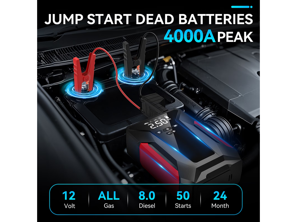 Car Jump Starter with Tire Inflator