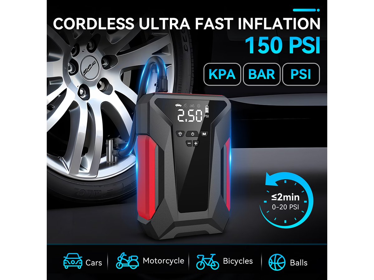 Car Jump Starter with Tire Inflator