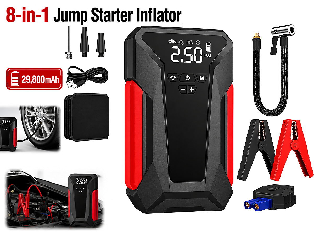 Car Jump Starter with Tire Inflator