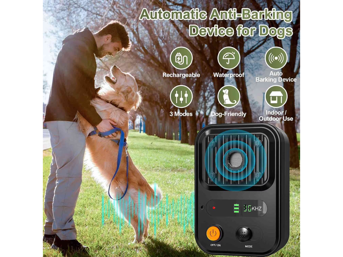 Ultrasonic Anti Barking Device Rechargeable Dog Bark Control 50FT Range