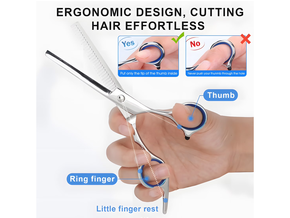 Professional Hair Scissors Kit 14 Piece Stainless Steel Hair Cutting Thinning Shears Set