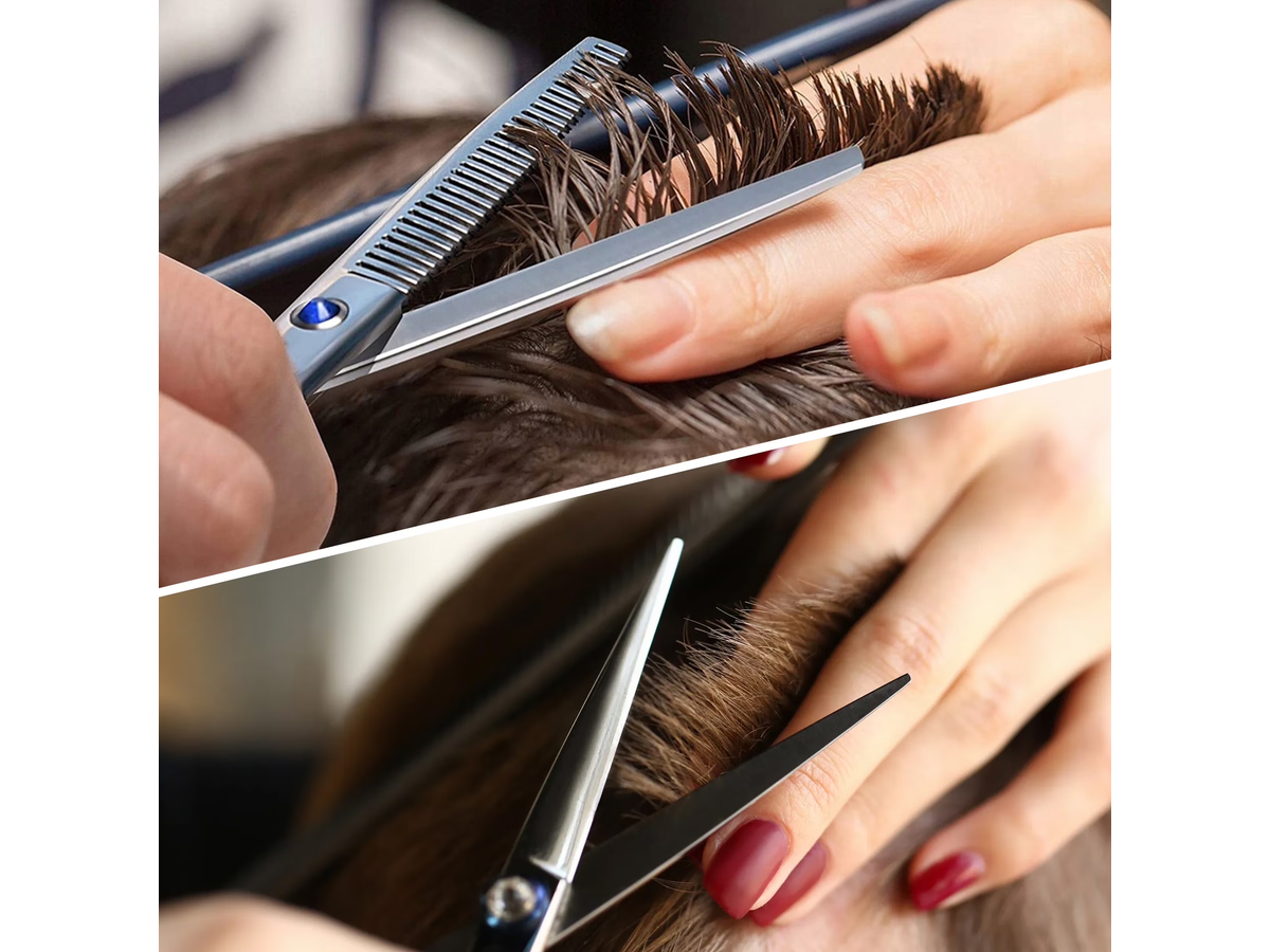 Professional Hair Scissors Kit 14 Piece Stainless Steel Hair Cutting Thinning Shears Set